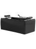 Beliani Whirlpool Badewannen MONTEGO in Schwarz/Silber - (W) 83 x (H) 86 x (L) 172 cm