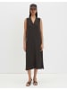 someday. Qobi Midikleid mit V-Ausschnitt und seitlichen Schlitzen in Dark Truffle