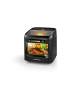 Gourmet Maxx Heißluft-Ofen Panoramadach 1800W schwarz Schwarz