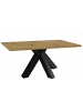 58 aufm Kessel ESSTISCH ausziehbar Elda 1 160 x 90 x 75 Esszimmertisch Schwarzstahl/Asteiche