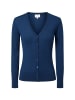 CASH-MERE.CH Cardigan V-Ausschnitt in Marine Blau