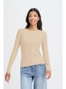 b. young BMMNORMA RIB CARDIGAN KNIT JUMPER in Oyster Melange