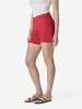 KOROSHI Einfache schmale Baumwollshorts in rot