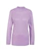 GOLDNER Strickpullover Eleganter Ajourpullover mit Stehbund in flieder