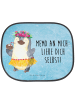 Mr. & Mrs. Panda Auto-Hitzeschutz Pinguin Kokosnuss mit Spruch in Eisblau