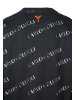 Carlo Colucci Sweatshirt Allover-Logoprint Rundhals Langarm in Schwarz