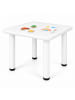 relaxdays Kindertisch in Weiß - (B)62 x (H)52 x (T)62 cm
