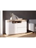 Beliani Sideboard MARLIN in Weiß/Braun - (W) 110 x (H) 75 x (L) 40 cm