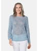 GOLDNER Kurzgröße:  Pullover Effektvoller Bändchengarnpullover in hellblau