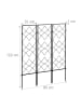 relaxdays 6x Rankgitter in Schwarz - (B)31 x (H)122 cm