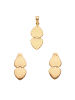 myMo Women Set Of Pair Of Earrings And Pendant in Rose Gold