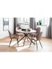 home24 home24 Klassischer Esszimmerstuhl aus feiner Microfaser und Metallgestell in Vintage Sand