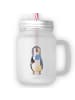 Mr. & Mrs. Panda Strohhalmglas Pinguin Lolli ohne Spruch in Transparent