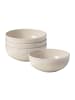 like. by Villeroy & Boch 4er Set Poke Schalen Perlemor Sand in ø 18 cm in beige