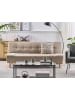 Beliani 3-Sitzer Sofa ALSTEN in Beige/Braun - (W) 182 x (H) 41 x (L) 83 cm