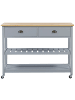 Beliani Servierwagen NAVARINO in Grau/Braun - (W) 120 x (H) 91 x (L) 48 cm