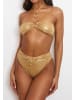 Moda Minx Bikini Hose Kos Pendant Hoop High Waist in Gold Shimmer