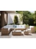 Beliani 8-tlg Lounge Set XXL in Braun/Weiß rechtsseitig