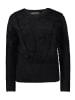 BETTY & CO Strickpullover mit V-Ausschnitt in Schwarz