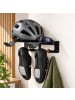 relaxdays Fahrrad Wandhalterung in Schwarz - (B)35 x (H)9,5 x (T)30,5 cm