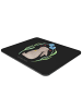 Mr. & Mrs. Panda Mauspad Hase Blume ohne Spruch in Schwarz