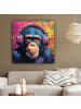 OnlyWow Leinwand Bilder Bunte Schimpanse