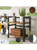 Mein-Regal Küchenregal Vintage aus Holz mit Metallrahmen in Dunkelbraun