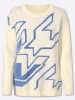 Heine Pullover in mittelblau-champagner-gemustert