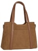 Cluty Handtasche echt Leder in cognac