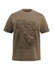 JP1880 Kurzarm T-Shirt in braungrau