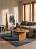 KADIMA DESIGN Couchtisch oval, Massivholz, mit Klarlack versiegelt in Mango