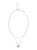 faina Women Pendant Necklace in Rose Gold White
