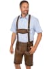 Gwandler Lederhose LUDWIG-gespeckt in dunkelbraun