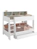 58 aufm Kessel ETAGENBETT Parisot Leo 11 mit Bettschublade 90x200 Holzdekor Weiß