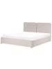 Beliani Doppelbett ARBOIS in Beige/Schwarz - (W) 188 x (H) 105 x (L) 216 cm