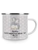 Mr. & Mrs. Panda Camping Emaille Tasse Pinguin Beste Lieblingsfr... in Grau Pastell