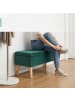 relaxdays Sitzbank im Dunkelgrün - (B)80 x (H)41 x (T)40 cm