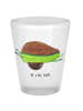 Mr. & Mrs. Panda Shot Glas Avocado Yoga ohne Spruch in Transparent