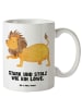 Mr. & Mrs. Panda XL Tasse Sternzeichen Löwe mit Spruch in Weiß