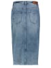 Sublevel Jeans Mindi Rock mit Fransensaum und Schlitz in Blau