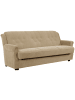 58 aufm Kessel SOFA 3-Sitzer mit Bettfunktion Kaylyn Flockstoff sand