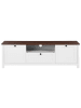 Beliani TV-Schrank PIMBA in Weiß/Braun - (W) 160 x (H) 50 x (L) 40 cm