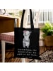 Mr. & Mrs. Panda Tote Bag Sekretärin Geheimnisträgerin mit Spruch in Schwarz