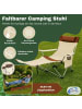 Coemo 2er Set Gartenliege Liegestuhl tragbar Campingstuhl in Beige