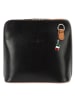 Florence Florence Umhängetasche, Schultertasche Leder schwarz, braun ca. 17cm