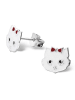 schmuck23 Silber Ohrringe 925 Katze 0,7 cm x 0,8 cm