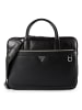 Guess Monaco Aktentasche Leder 38 cm Laptopfach in black