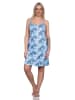 NORMANN Ärmelloses Spaghetti Träger Nachthemd floralem print - 79496 in blau