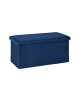 relaxdays Sitzbank in Blau - (B)77 x (H)38 x (T)39 cm