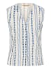 CULTURE Bluse ärmellos CUhollie Relaxed fit in Blue/White Graphic
